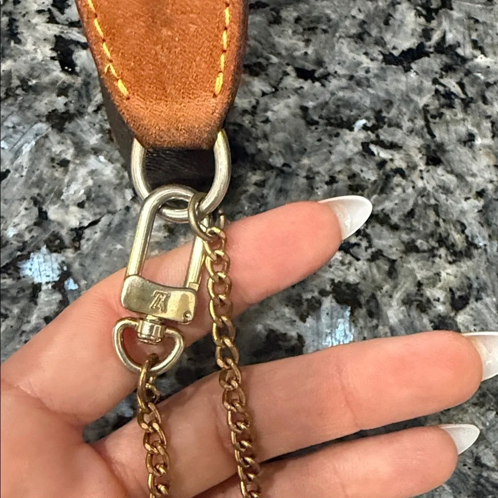 Louis Vuitton Brown and Gold Monogram Pouch